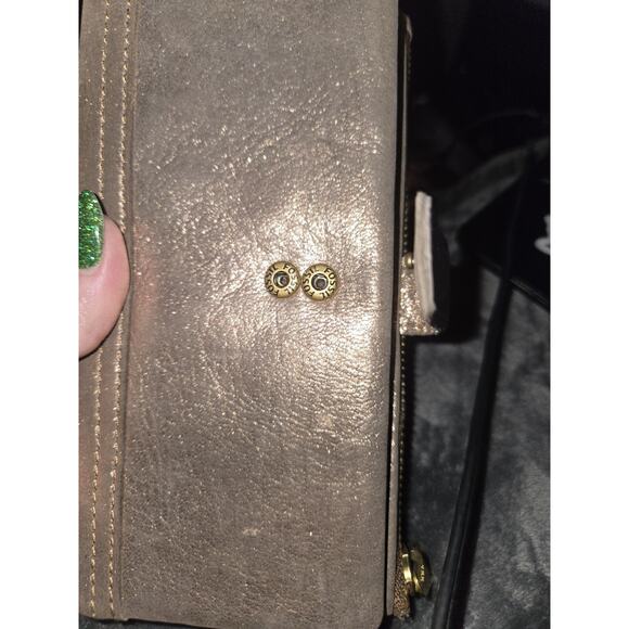 FOSSIL Soft Metallic Bronze Leather Flap Clutch Wallet - Picture 2 of 9